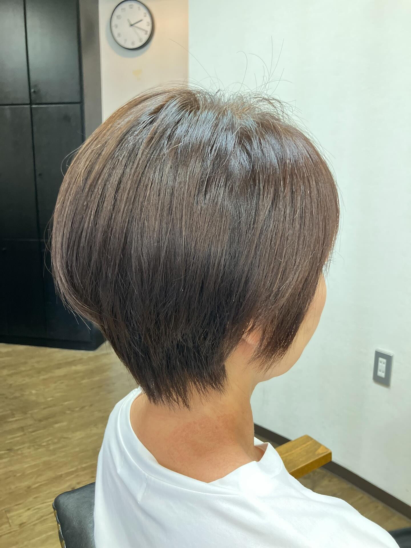 本日ご来店のお客さまスッキリショートヘアがお似合いです♪