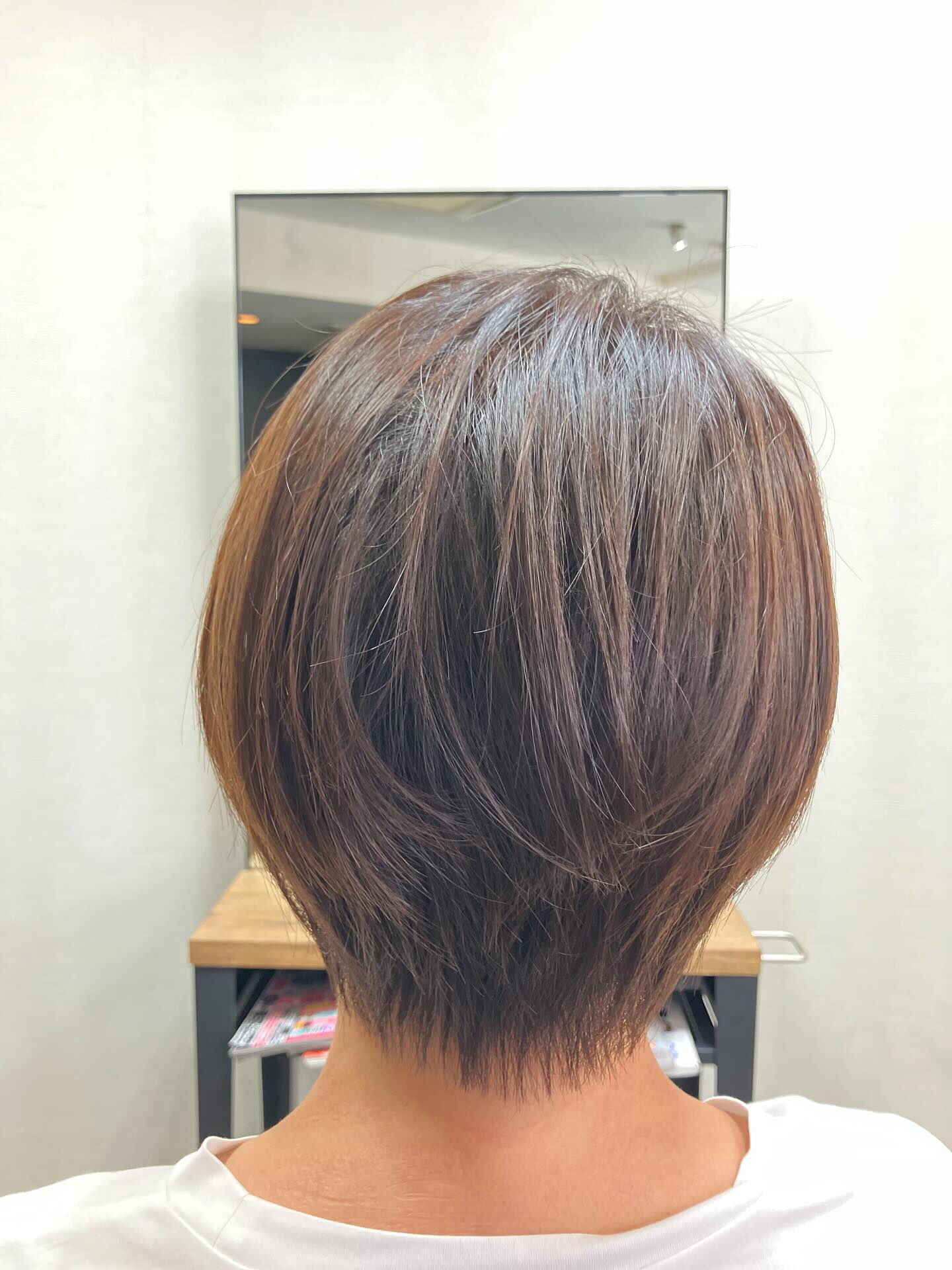 本日ご来店のお客さまスッキリショートヘアがお似合いです♪